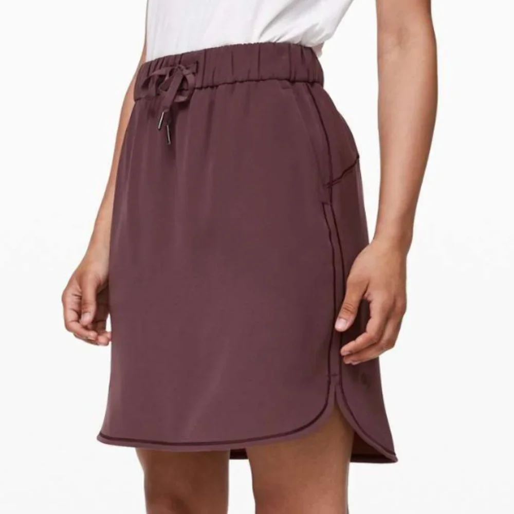 Lululemon On The Fly Skirt *Woven Cherry Cola 2